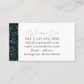 Silver Black Diamond Coach Business Card Visitenkarte (Rückseite)