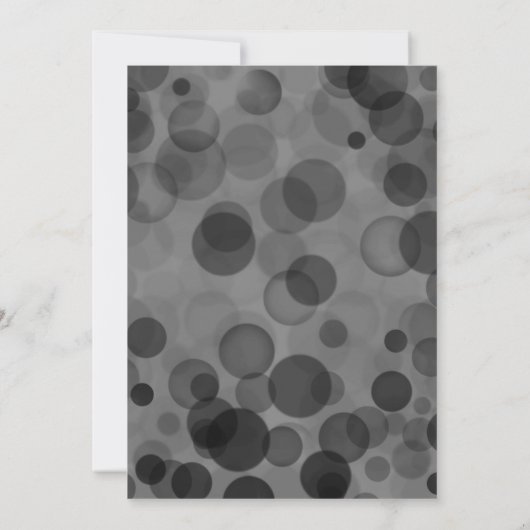 SILVER BLACK EELEGANT BOKEH DESIGN LAYER WEDD EINLADUNG (Rückseite)