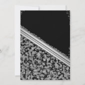 Silver & Black Elegant Glam Company Holiday Party Einladung (Rückseite)