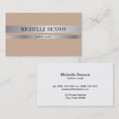 Silver & Black Fashion Visitenkarte (Vorne/Hinten)