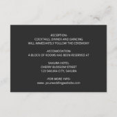 Silver Black Floral Details Begleitkarte (Rückseite)