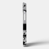 Silver Black Floral Wirbel Case-Mate iPhone Hülle (Rückseite / Links)