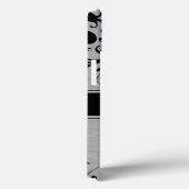 Silver Black Floral Wirbel Case-Mate iPhone Hülle (Rückseite / Rechts)