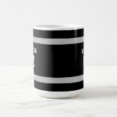 Silver & Black Football Team Personalisiert Kaffeetasse (Mittel)