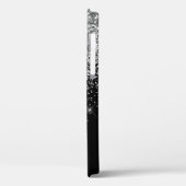 Silver Black Girl Glitzer Sparkle Monogram Name C Case-Mate iPhone Hülle (Rückseite / Links)