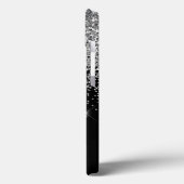 Silver Black Girl Glitzer Sparkle Monogram Name C Case-Mate iPhone Hülle (Rückseite / Links)