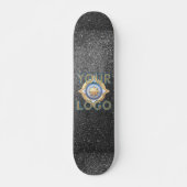 Silver Black Glitzer Killer Street Style Gritty Skateboard (Vorne)