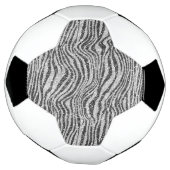 Silver Black Glitzy Zebra Print Glitzer          Fußball (Gedreht)