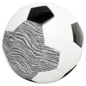 Silver Black Glitzy Zebra Print Glitzer          Fußball (Dreiviertel)