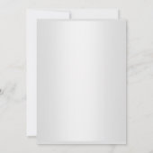 Silver Black Gold Blatt ELEGANT CLASSY WEDY Einladung (Rückseite)