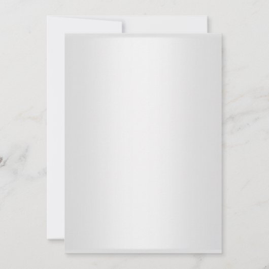 Silver Black Gold Blatt ELEGANT CLASSY WEDY Einladung (Rückseite)