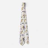 Silver Black Gold New Year's Celebration Confetti Krawatte (Vorderseite)