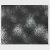 Silver Black Graphite Shiny Glass Ice Vip Geschenkpapier (Flach)