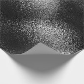 Silver Black Graphite Shiny Glass Ice Vip Geschenkpapier (Ecke)