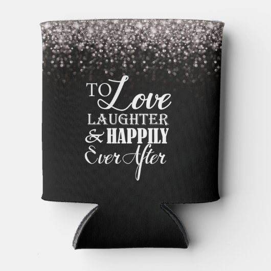 Silver Black Hollywood Glitz Glam Wedding Dosenkühler (Vorderseite)