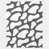 Silver Black Kuw Print Fleecedecke (Vorderseite)