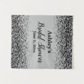 Silver Black Leopard Brautparty Background Prop Wandteppich (Vorderseite (Horizontal))