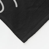 Silver Black Luxe Glitzer Glam Monogram Name Fleecedecke (Ecke)