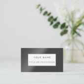 Silver Black Luxury Visitenkarte (Stehend Vorderseite)