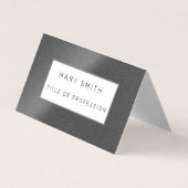 Silver Black Luxury Visitenkarten (Vorderseite)