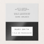 Silver Black Luxury Visitenkarten (Außenseite Aufgefaltet)