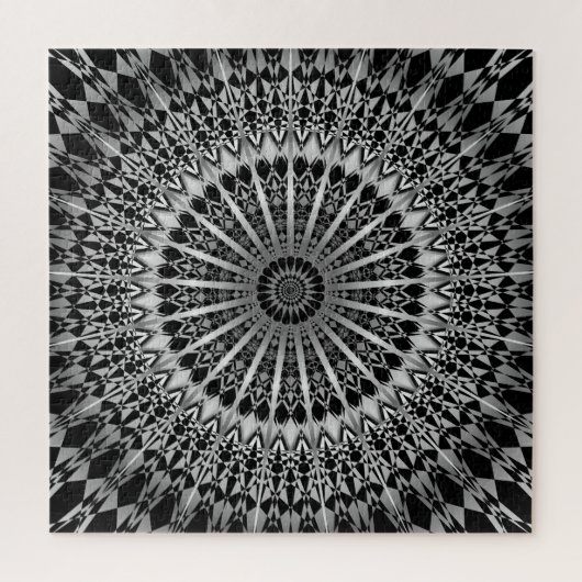 Silver Black Mandala Puzzle (Vertikal)