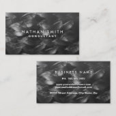 Silver Black Metal Beruflich Business Card Visitenkarte (Vorne/Hinten)
