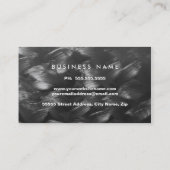 Silver Black Metal Beruflich Business Card Visitenkarte (Rückseite)