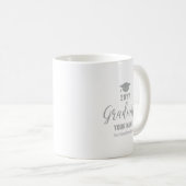 Silver & Black Modern Custom Abschluss Geschenke Kaffeetasse (VorderseiteRechts)