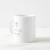 Silver & Black Modern Custom Abschluss Geschenke Kaffeetasse (Vorderseite Links)