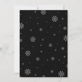 Silver & Black | Moderne Corporate Holiday Party Einladung (Rückseite)