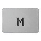 Silver Black Monogram Badematte (Vorderseite)