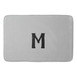 Silver Black Monogram Badematte