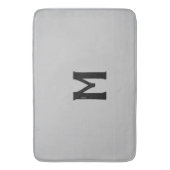Silver Black Monogram Badematte (Vorderseite Vertikal)