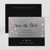 Silver Black Pink Rosegold Confetti Wedding (Vorne/Hinten)