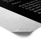 Silver Black Pricelist Salon Poster (Ecke)