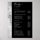 Silver Black Pricelist Salon Poster (Vorne)
