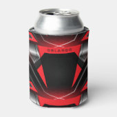 Silver, black, red geometric gaming  monogram dosenkühler (Kanne Vorderseite)