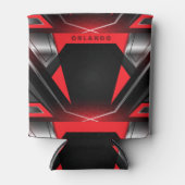 Silver, black, red geometric gaming  monogram dosenkühler (Vorderseite)