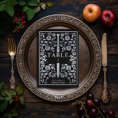 Silver Black Royal Medieval Sword Wedding Tischnummer