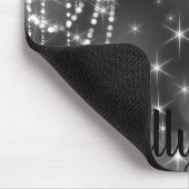 SILVER BLACK SPARKLE DIAMONONDS Maus-Pad Mousepad (Ecke)