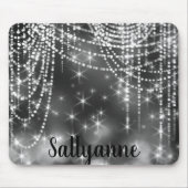 SILVER BLACK SPARKLE DIAMONONDS Maus-Pad Mousepad (Vorne)