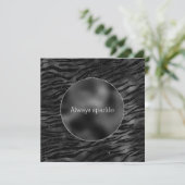 Silver Black Sparkle Zebra Print (Stehend Vorderseite)