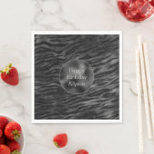 Silver Black Sparkle Zebra Print Serviette (Beispiel)