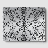 Silver & Black Swirl Gothic Wedding Gästebuch (Rückseite)
