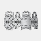 Silver & Black Swirl Gothic Wedding Geschenkschachtel (Ungefaltet)