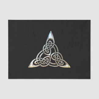 Silver Black Triangle Spiralen keltische Knie-Desi Seidenpapier