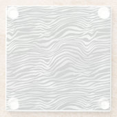 Silver Black Zebra Print Glasuntersetzer (Rückseite)