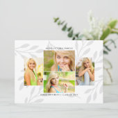 Silver Blätter 4 Foto Abschluss Ankündigung (Stehend Vorderseite)