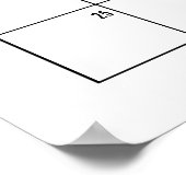 Silver Blätter Succules raten Fälligkeitsdatum Kal Poster (Ecke)